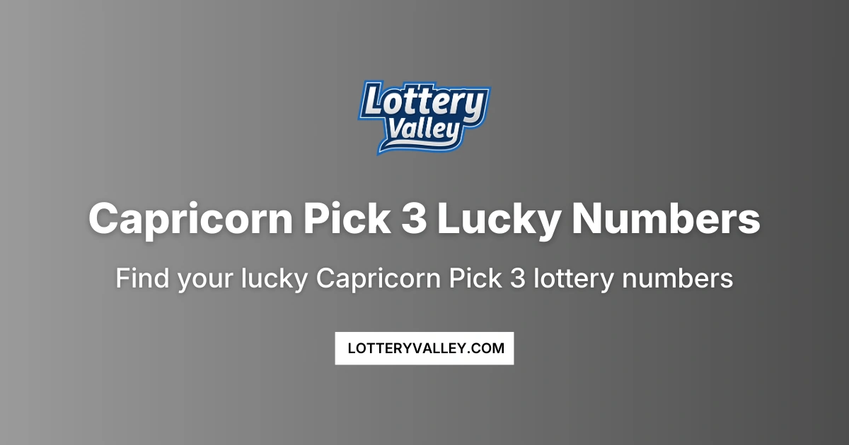 Capricorn Pick 3 Lucky Numbers - Daily Predictions