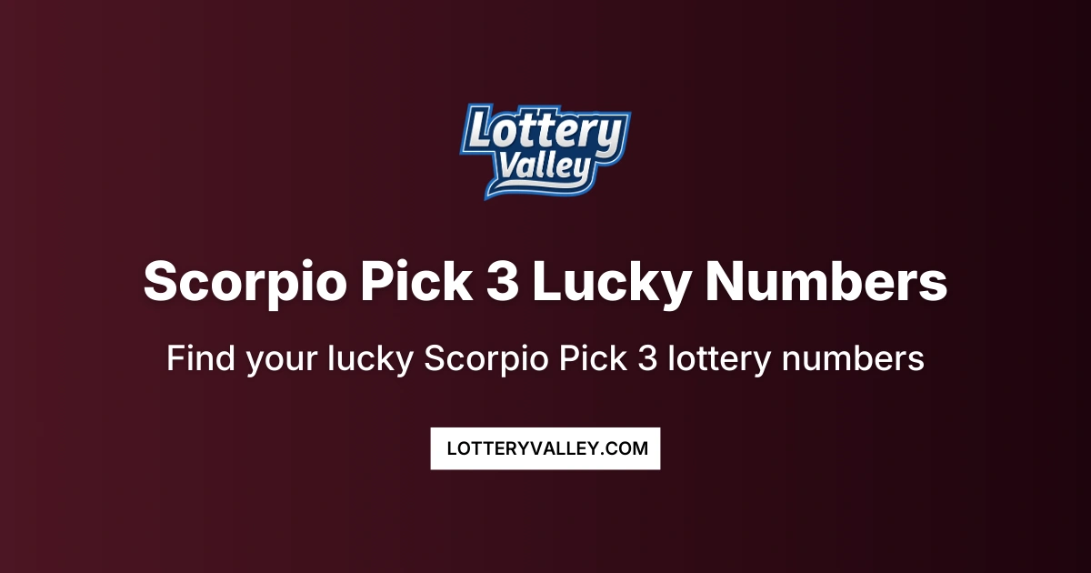 Scorpio Pick 3 Lucky Numbers - Daily Predictions